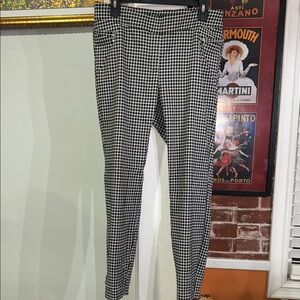 Soho Black and White Check Slim Pants